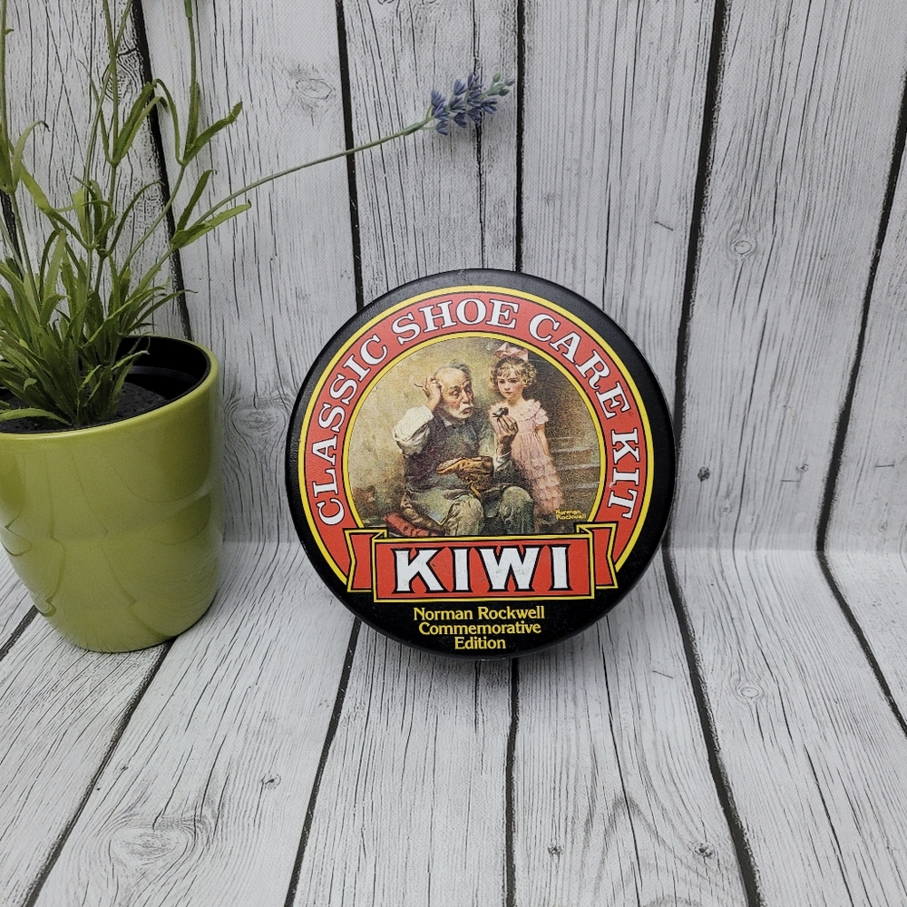 Kiwi Classic Shoe Care Kit Tin: Norman Rockwell Commemorative Edition, Empty